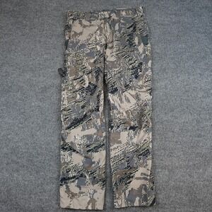 Sitka Ascent Optifade Pants Mens 36 Tall Camo Hunting Zip Pockets Softshell